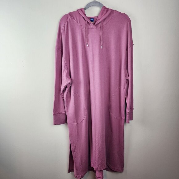 Old Navy sz XL Live in French Terry Hooded Dress Mauve - Picture 2 of 12